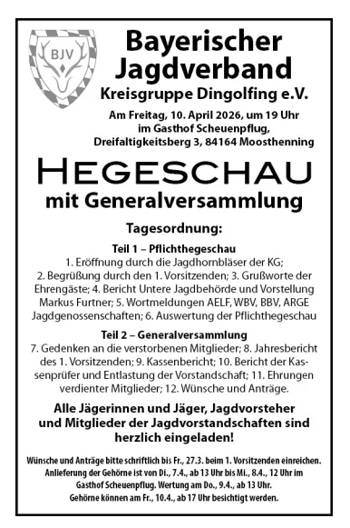 Hegeschau (10.4.2026)